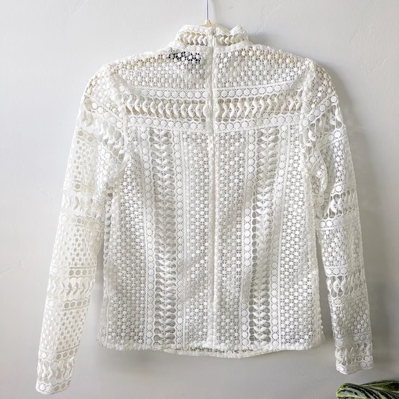 Like New!! Self-Portrait White Lace Blouse